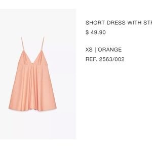 Zara Orange Mini Dress